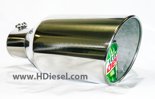 4 to 8 Inch x 18 Inch Long Rolled Angle Stainless Steel Diesel Exhaust Tip