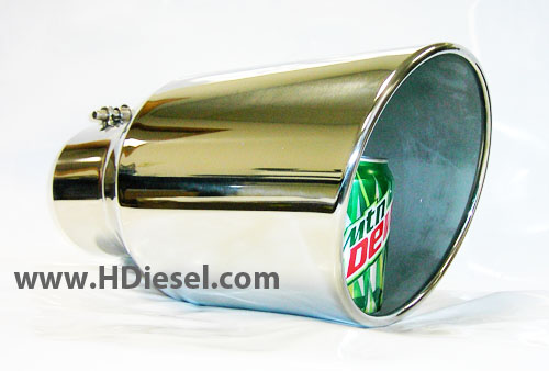 5 to 8 Inch x 15 Inch Long Rolled Angle Stainless Steel Diesel Exhaust Tip